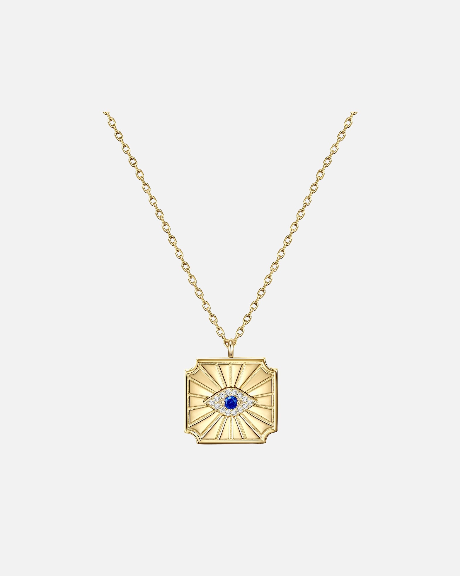 Halskette für Weiblich Glanzstücke München Halskette Allsehendes Auge Sterling Silber Zirkonia in Gelbgold 45,0 cm Basiskette + 5,0 cm Verlängerung