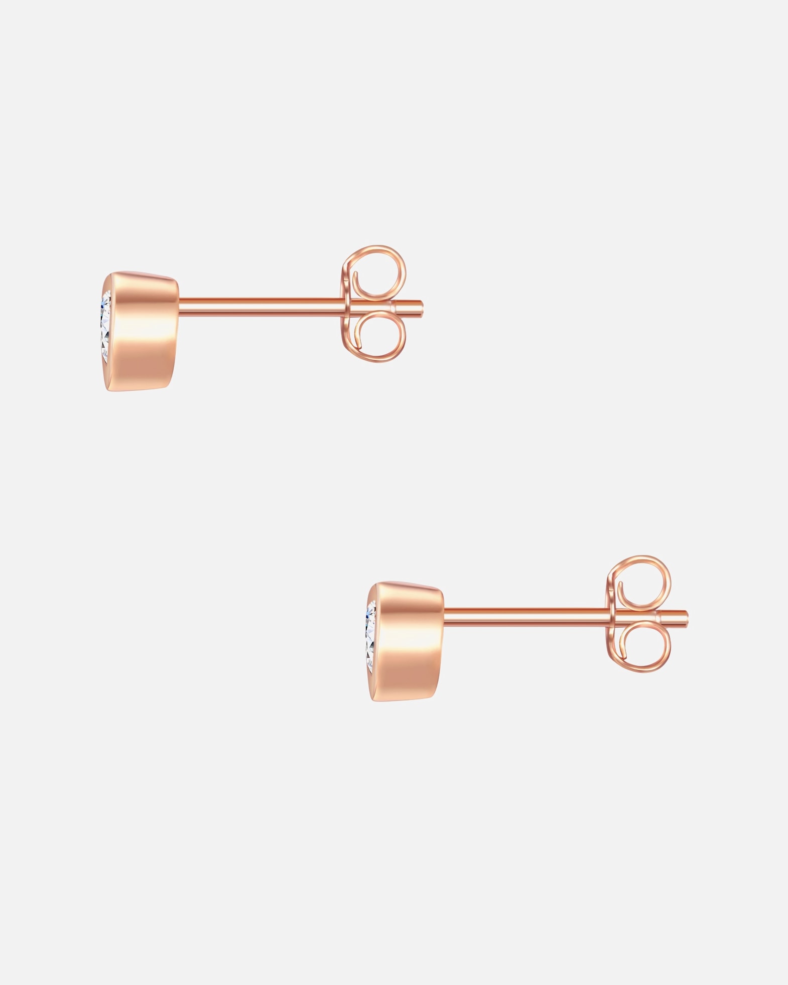 Ohrringe für Weiblich Rafaela Donata Ohrstecker Herz Sterling Silber Zirkonia in Silber 5,1 mm