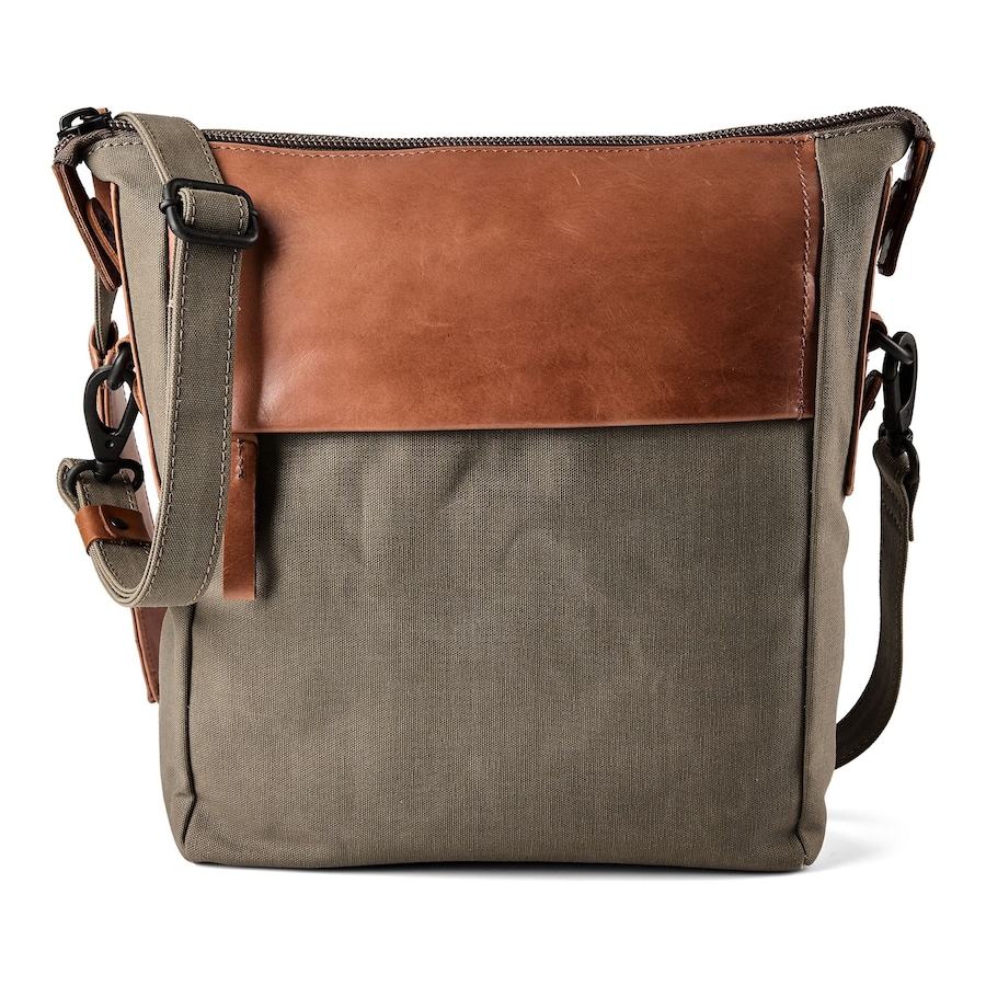 Harold's Wax Umhängetasche khaki-cognac Grün Herren