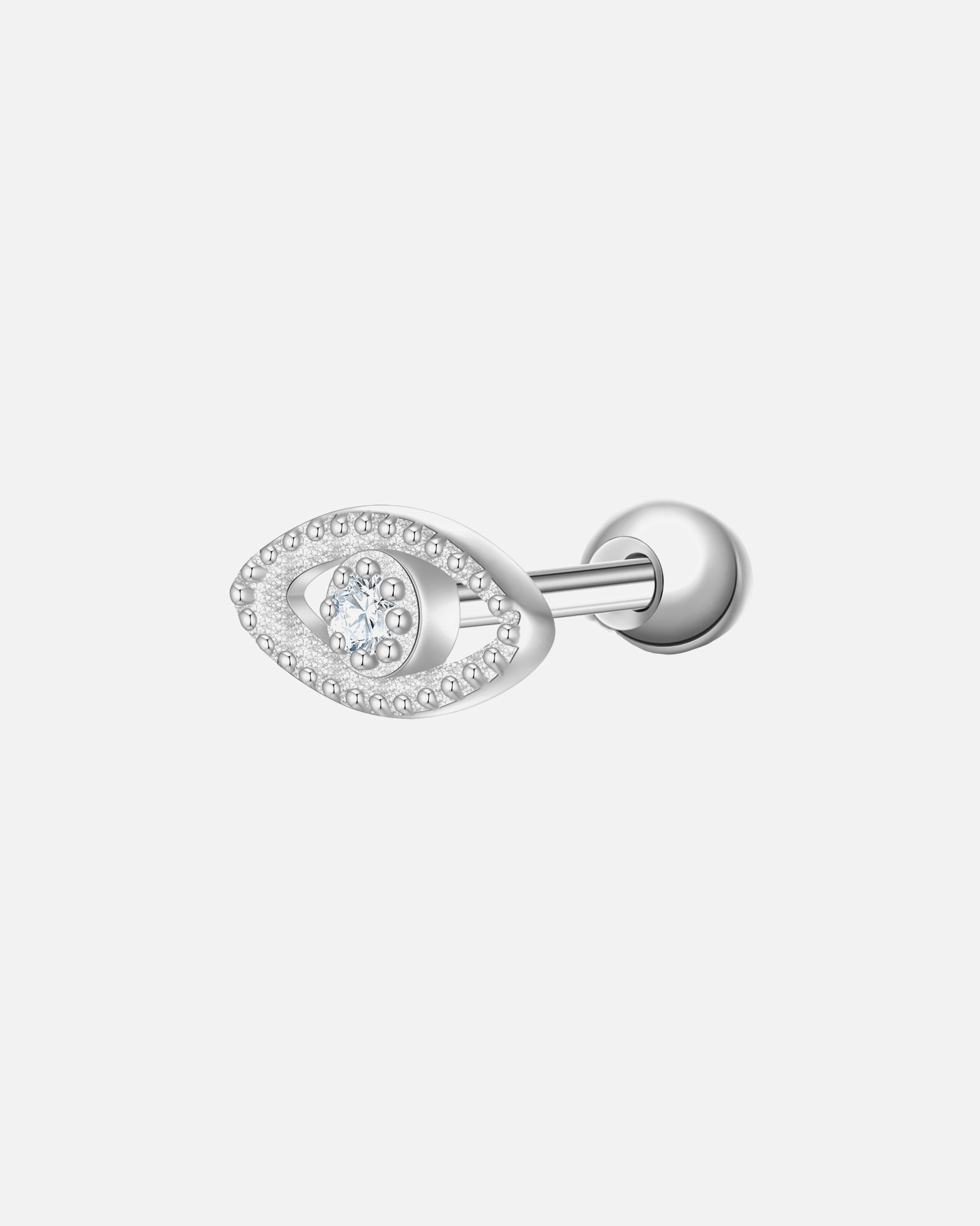 Ohrringe für Weiblich Glanzstücke München Ohrstecker Allsehendes Auge aus Sterling Silber in Silber mit Zirkonia 3,7 mm