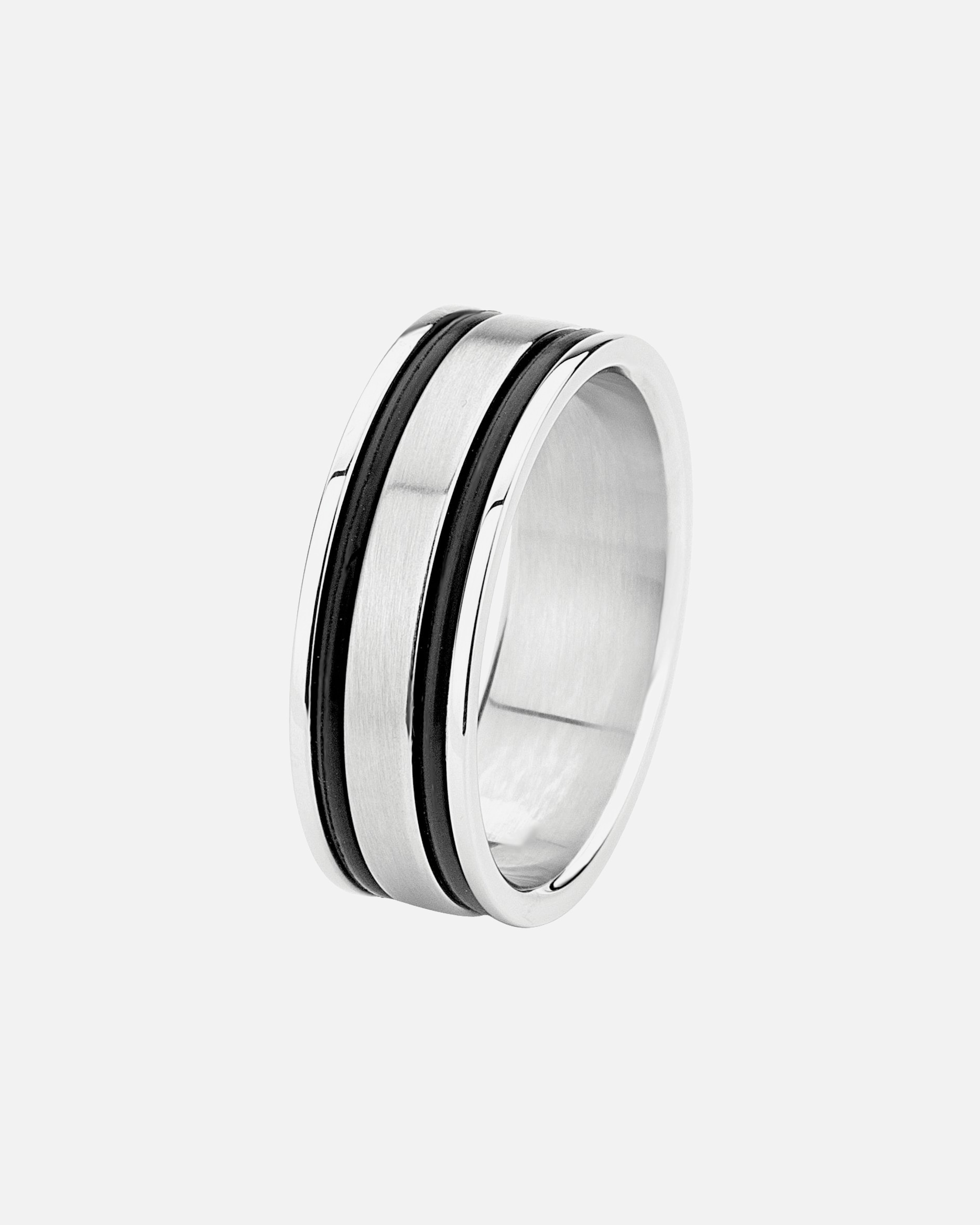 Ring für Männlich Lucardi Ringe Stahl - silbern 57mm