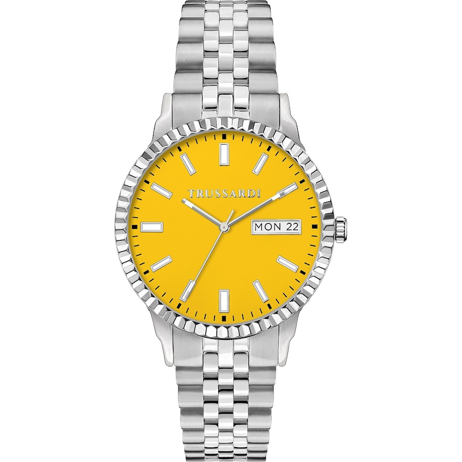 Trussardi Herrenuhr Edelstahl gelb, silber Herren