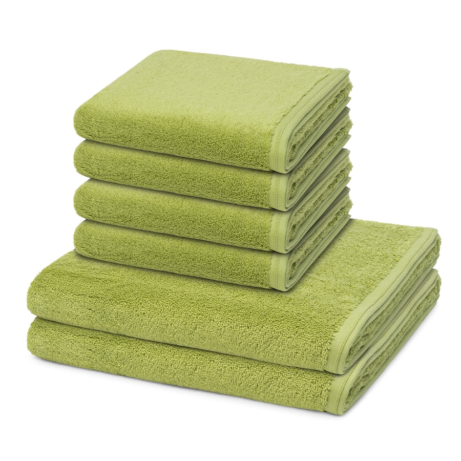 Vossen Vegan Life 6-teilig Handtuch-Set Avocado Grün