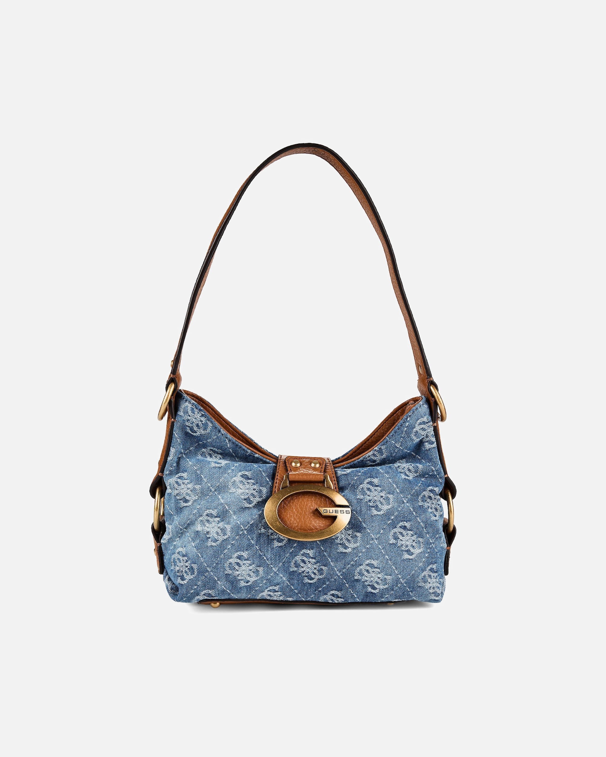 Tasche für Weiblich Guess Camden Schultertasche denim logo