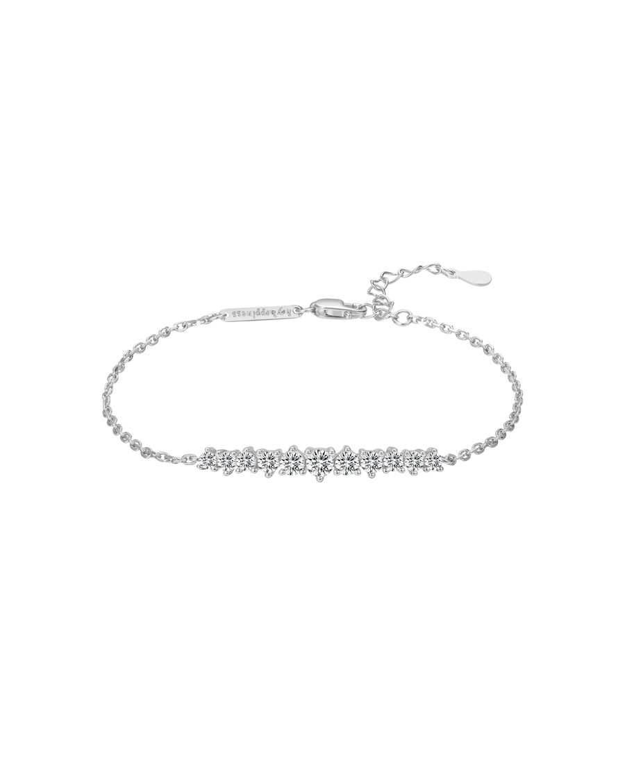 Hey Happiness Tennis-Armband mit Edelsteinen, 925 Silber Damen