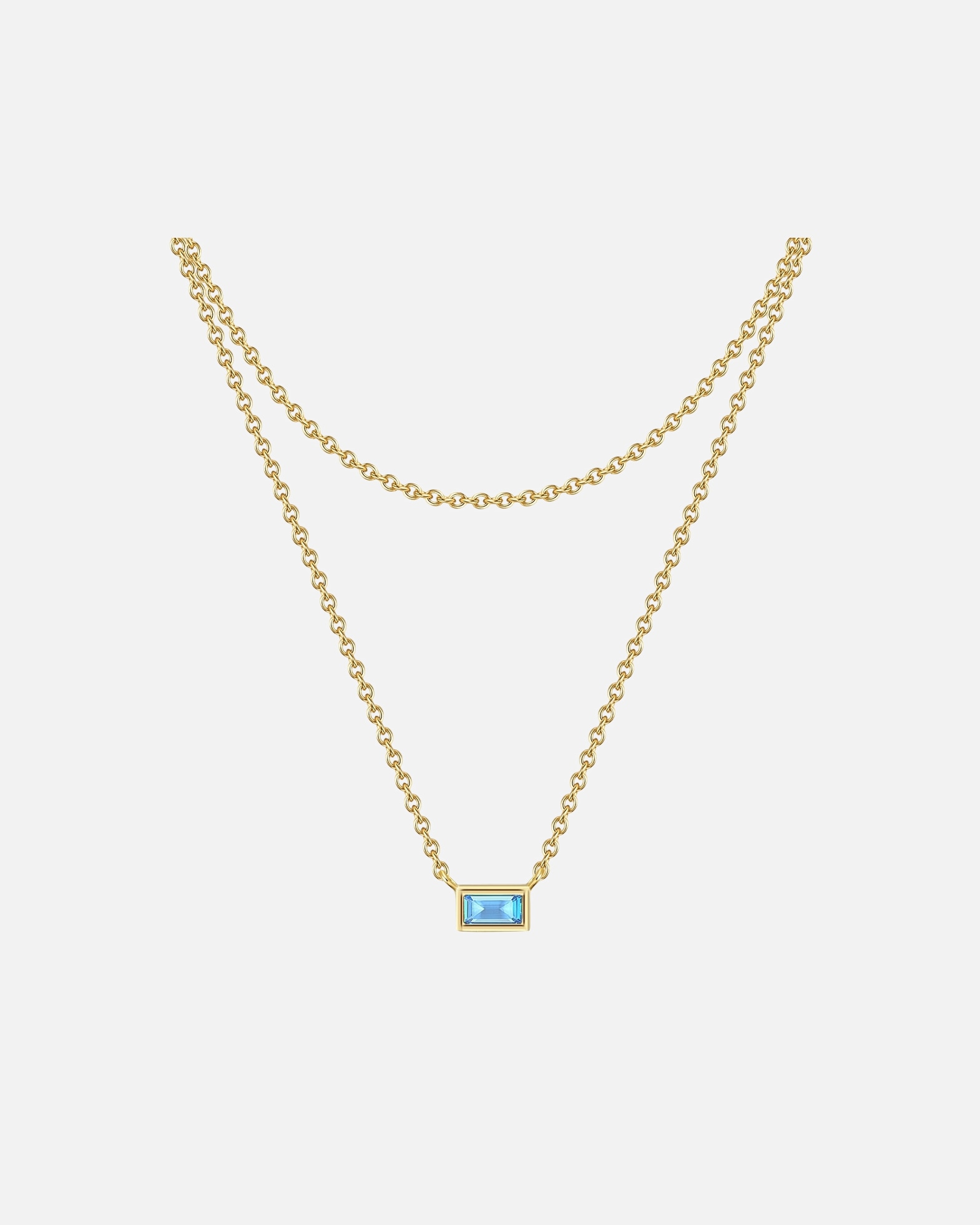 Halskette für Weiblich Glanzstücke München Halskette Sterling Silber Zirkonia in Gelbgold Gold/Blau