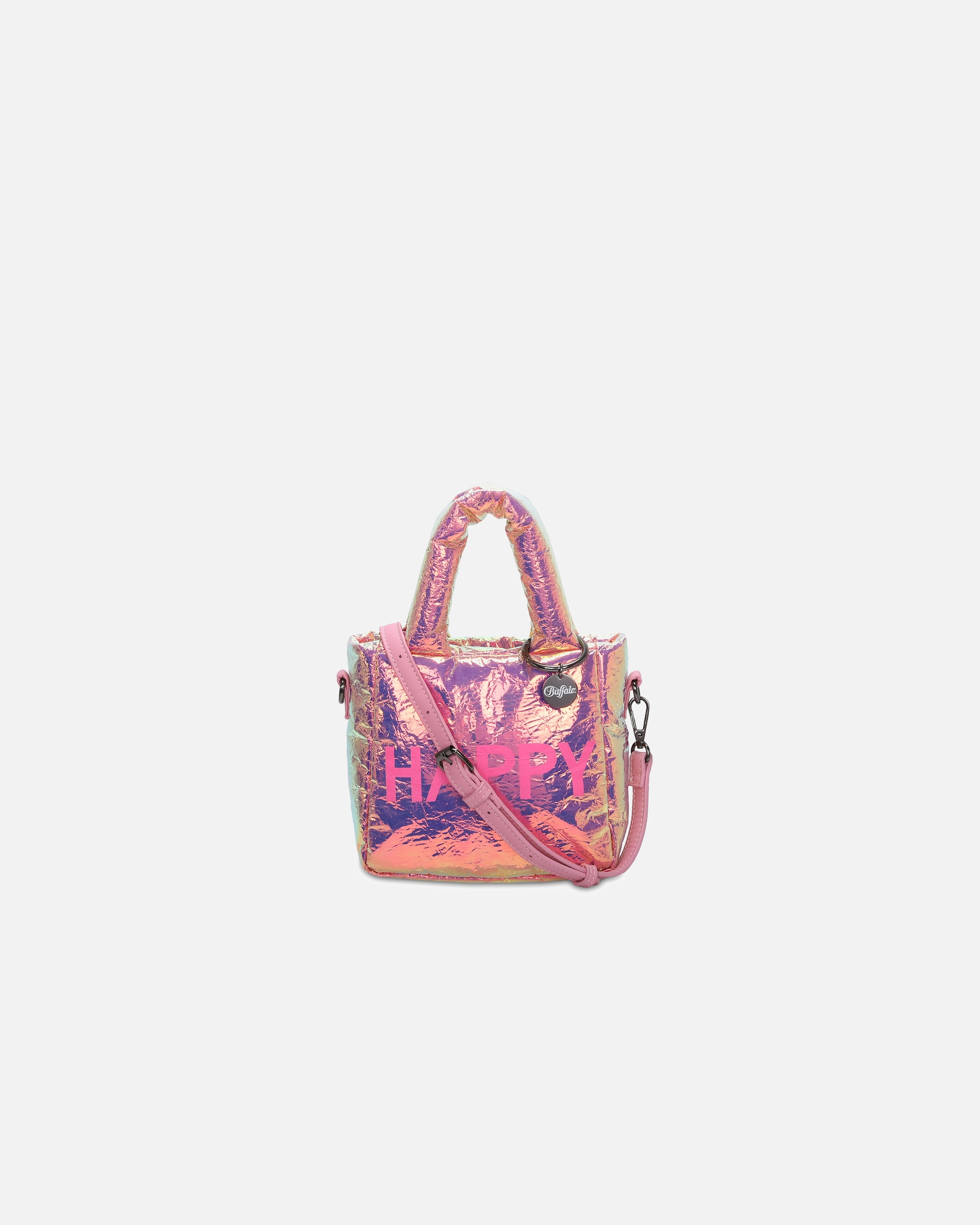 Clutch für Weiblich Buffalo Henkeltasche Boxy07 mit abnehmbarem Schultergurt rot