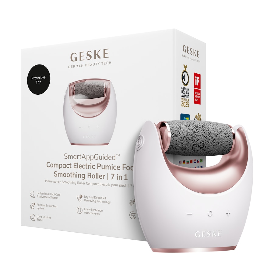 GESKE Compact Electric Pumice Foot Smoothing Roller | 7 in 1 Starlight