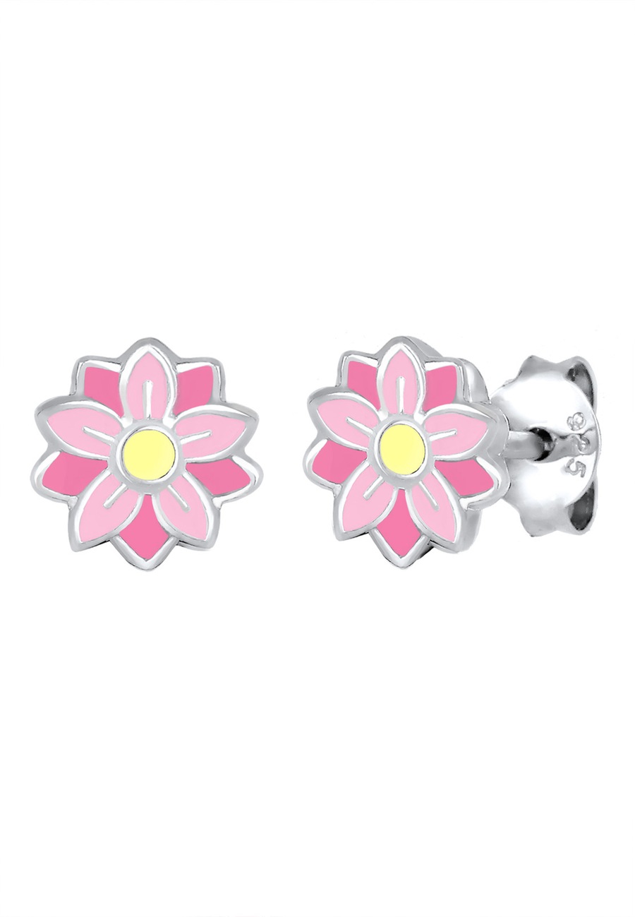 Elli Kinder Blume Pastell Emaille 925 Sterling Silber OneSize Damen
