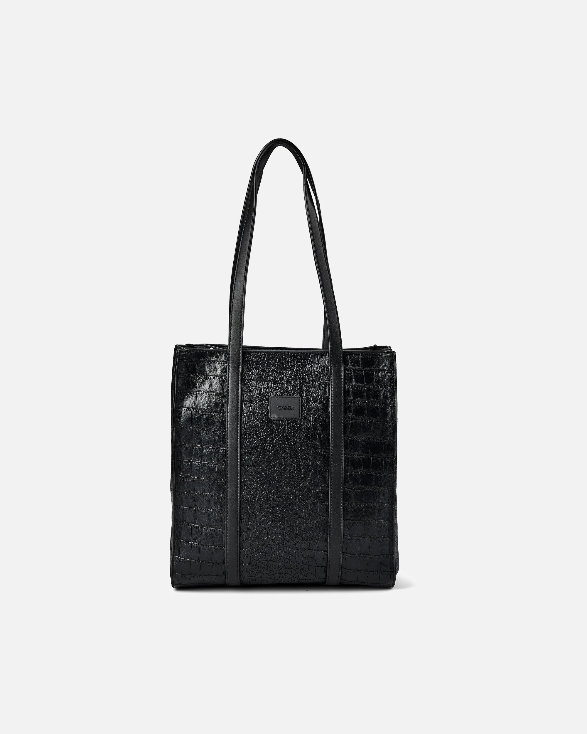 Tasche für Weiblich Gabor Elfie Shopper croco black