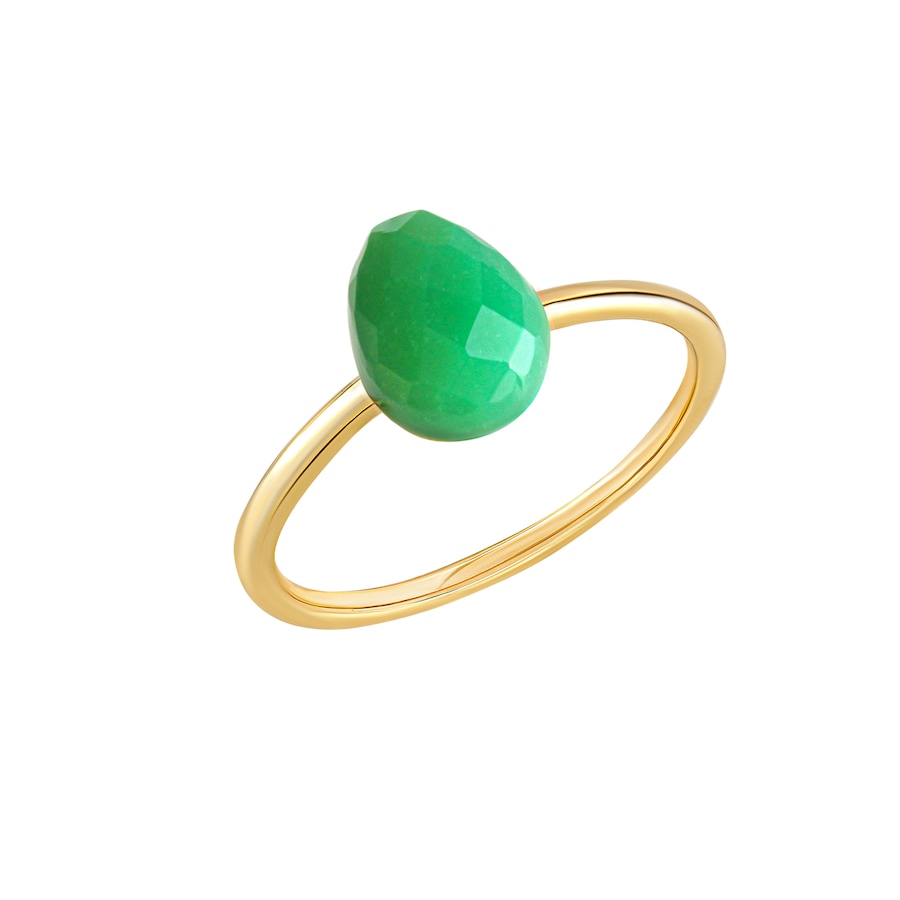 Jamelli Ring 925/- Sterling Silber Chrysopras grün 1,44ct. 054 (17,2) Damen