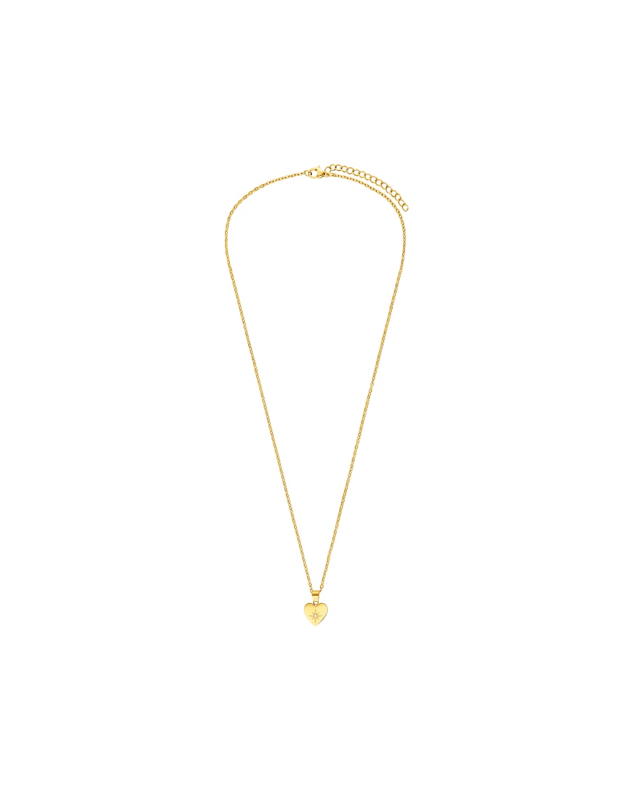 Lucardi Halskette Stahl 47 cm Gold Damen