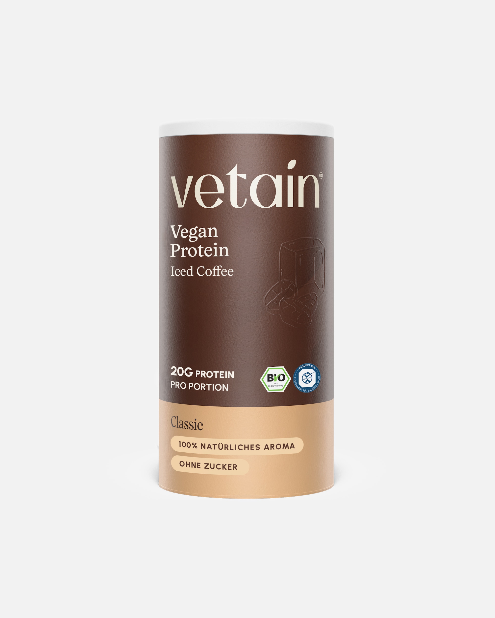 Protein & Shakes für Unisex Vetain Default Brand Line Bio Vegan Protein Pulver - Iced-Coffee Iced-Coffee