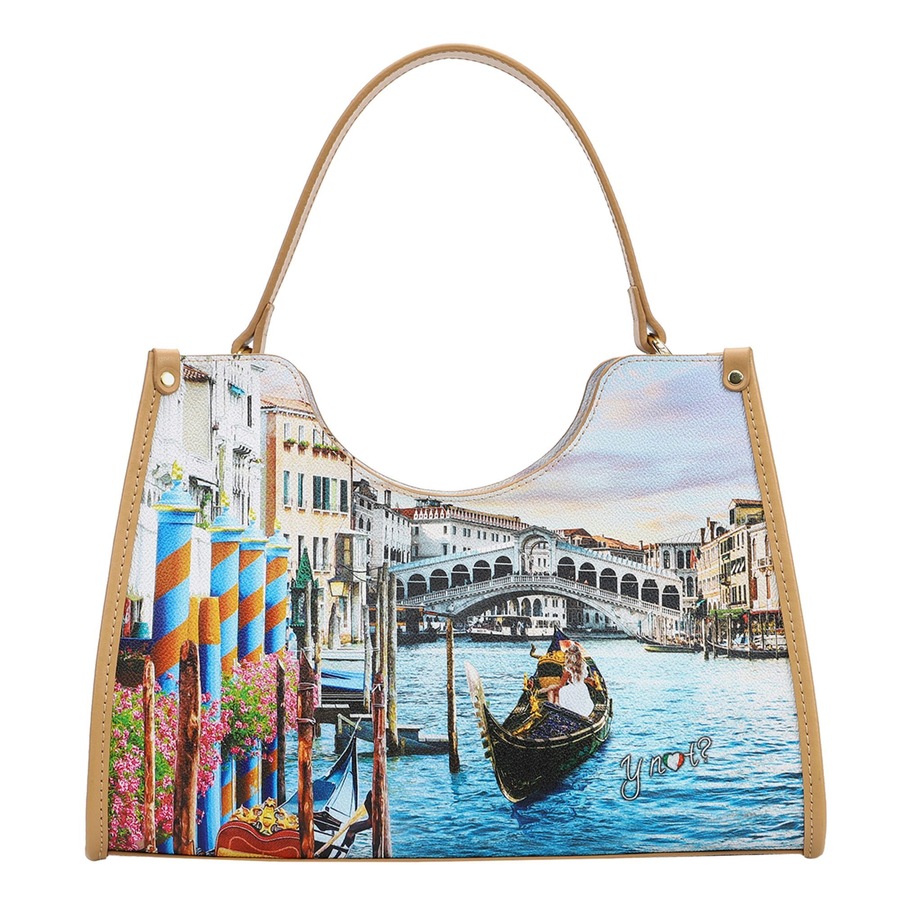 Y Not Yesbag Shopper dream in venice Grau Damen