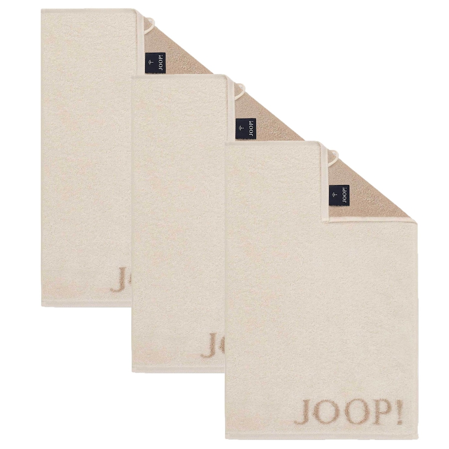 JOOP! Gästetuch 3er Pack 'Classic Frottier' Creme