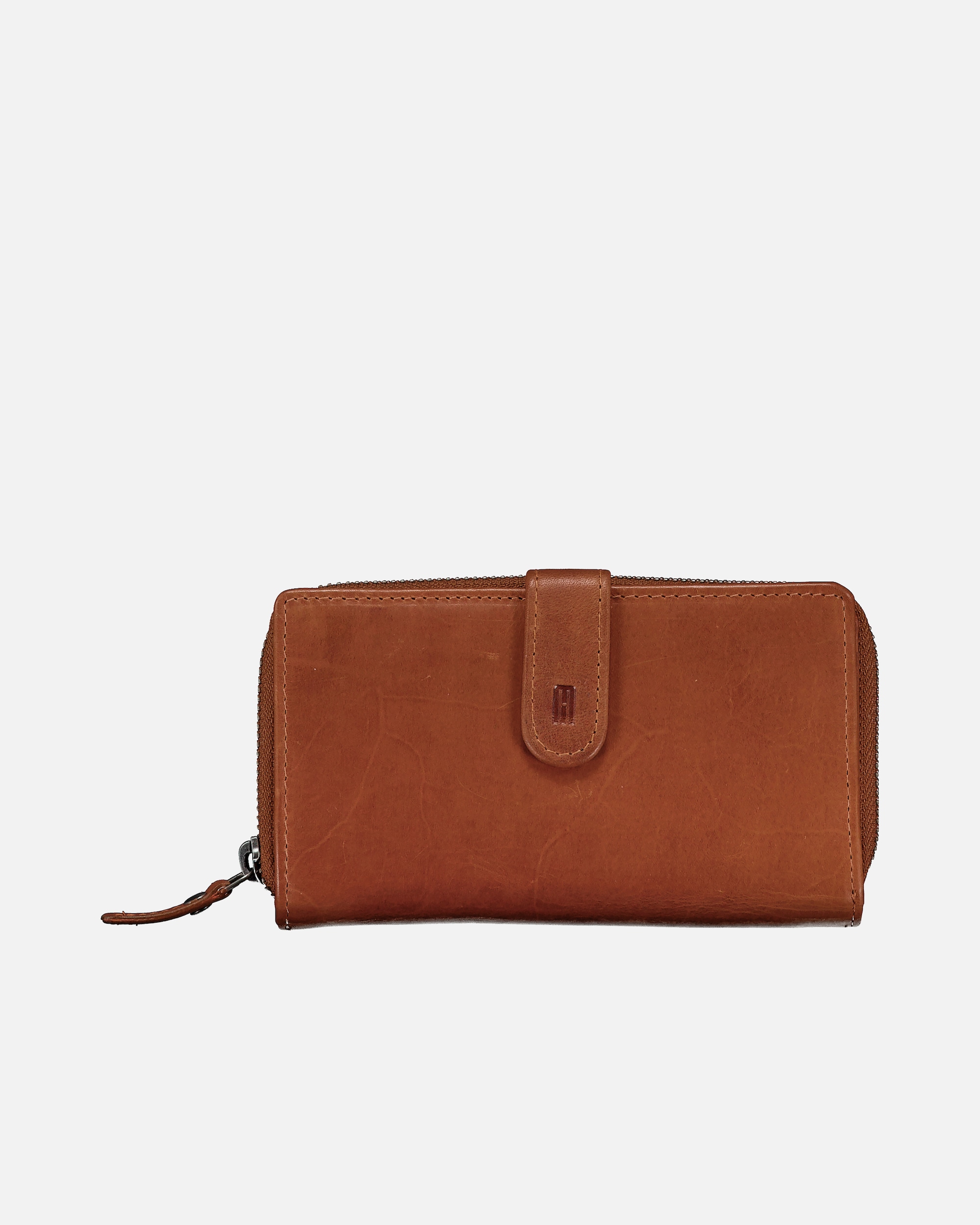 Portemonnaie für Weiblich Hausfelder Manufaktur Geldbörse Oil pull up mit RFID-Schutz Cognac