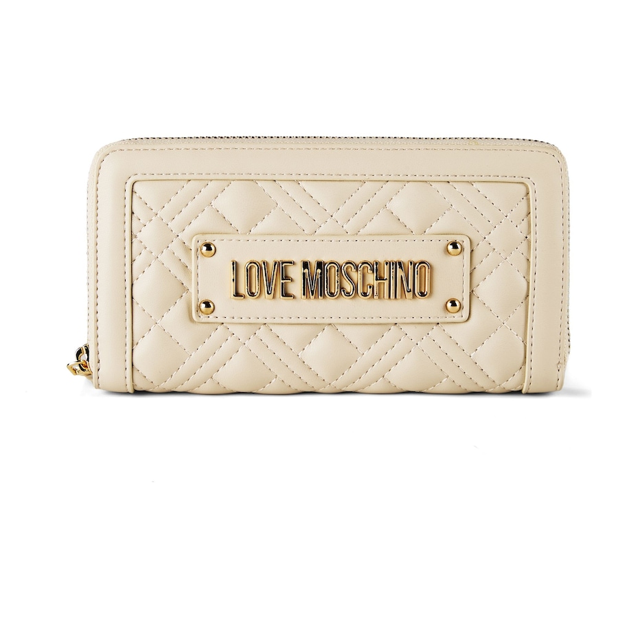 Love Moschino Quilted Damengeldbörse ivory Weiss Damen