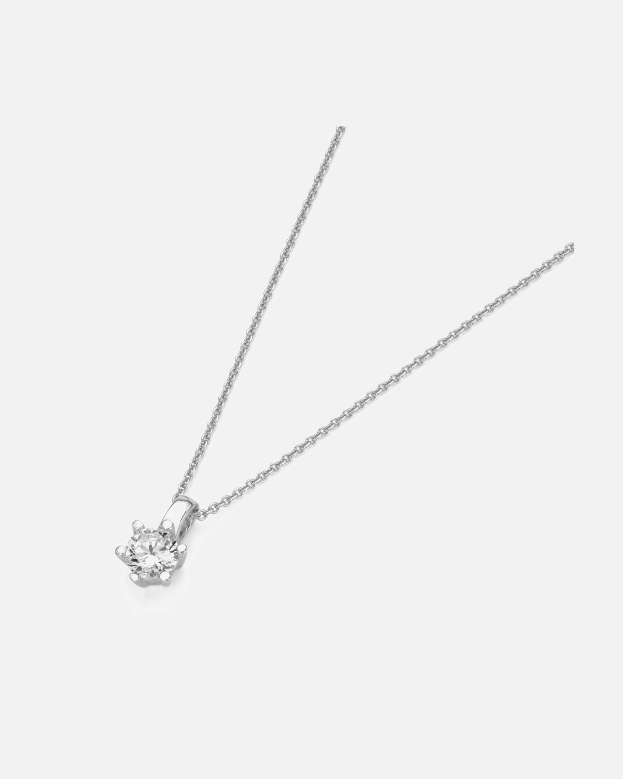 Halskette für Weiblich Smart Jewel Kette klassisch mit Zirkonia, Silber 925 45 cm