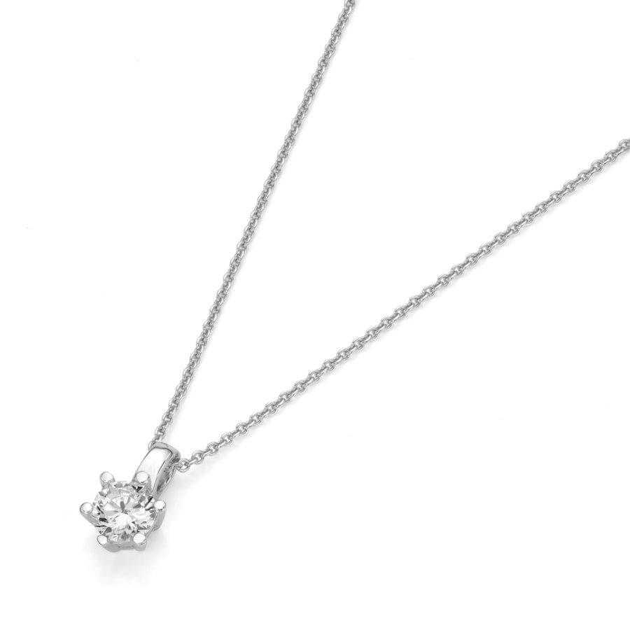Smart Jewel Kette klassisch mit Zirkonia, Silber 925 45 cm Weiss Damen