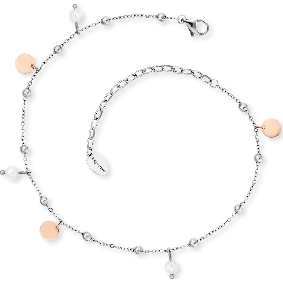 Engelsrufer Fußkette Edelstahl, Perle One Size Damen