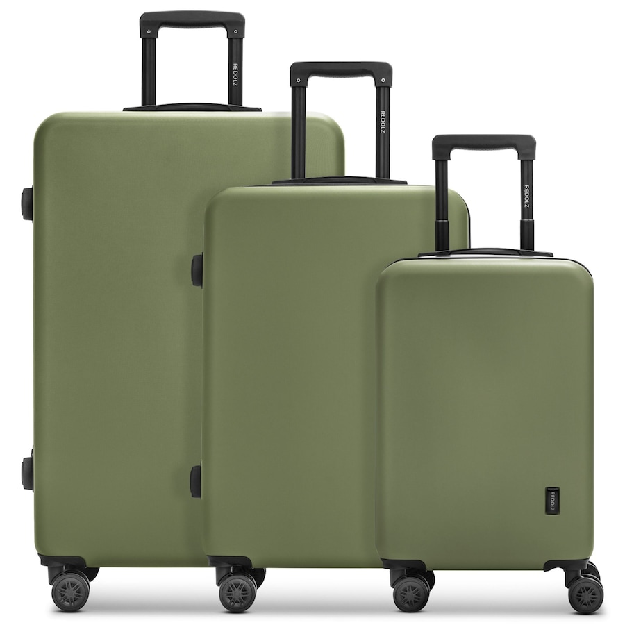 Redolz Essentials 09 3-SET 4 Rollen Kofferset 3-teilig olive Hellbraun Herren