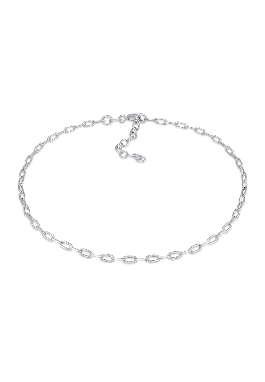 Elli Fußschmuck Basic Gliederkette 925 Silber silberfarben Damen