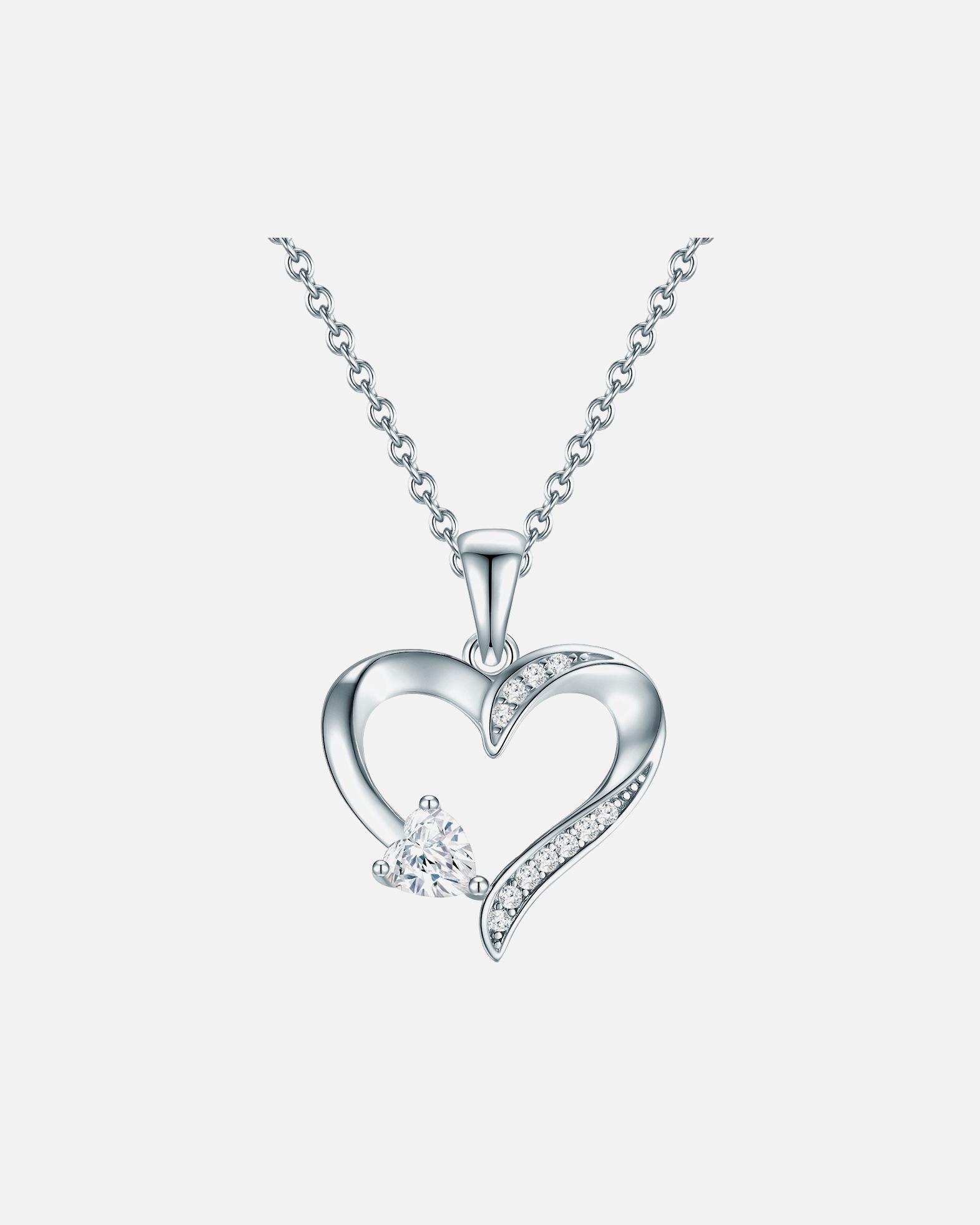 Halskette für Weiblich Rafaela Donata Kette mit Anhänger Sterling Silber Zirkonia weiß Silver