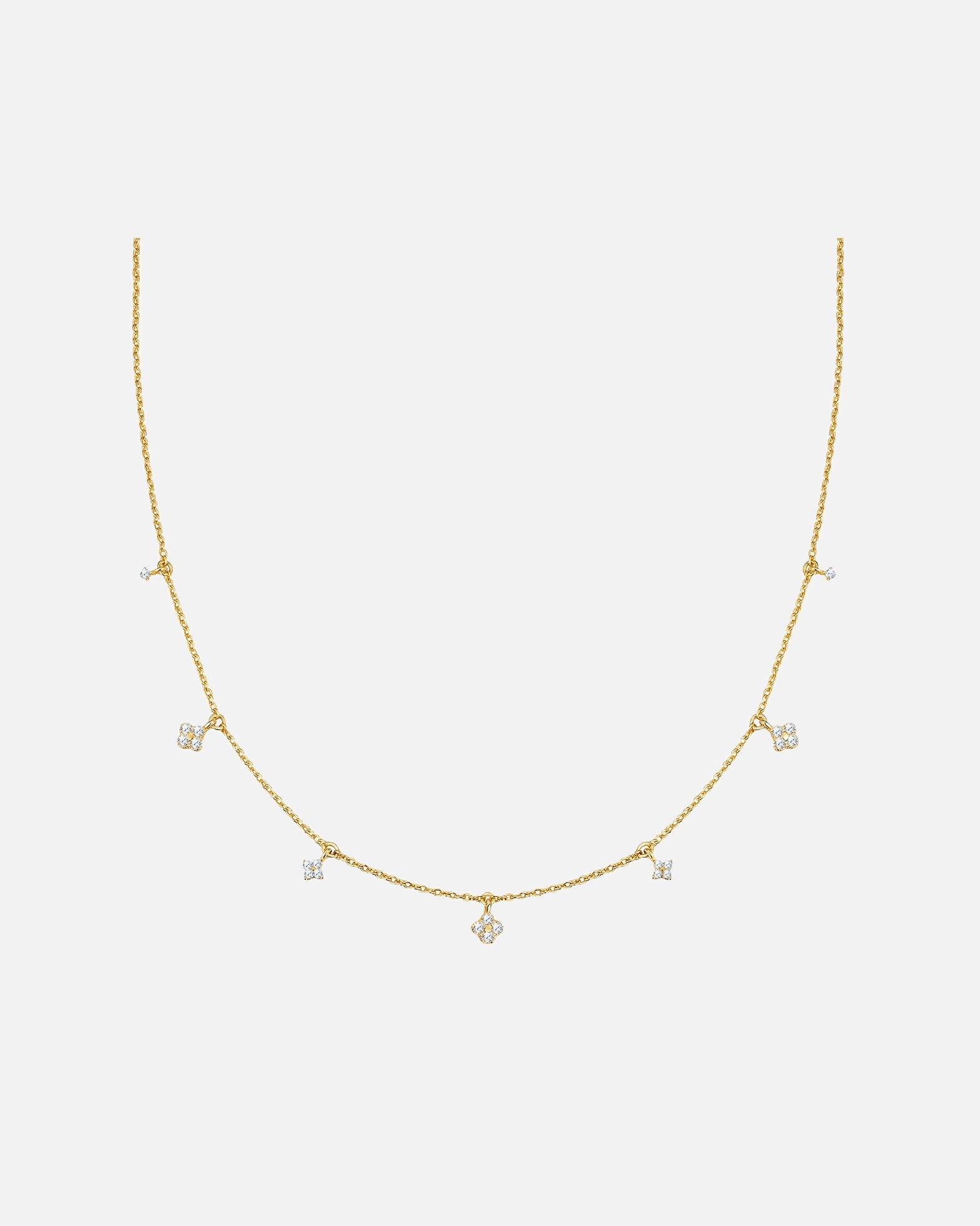 Halskette für Weiblich Glanzstücke München Halskette aus Sterling Silber in gelbgold mit Zirkonia 40,0 cm Basiskette + 5,0 cm Verlängerung