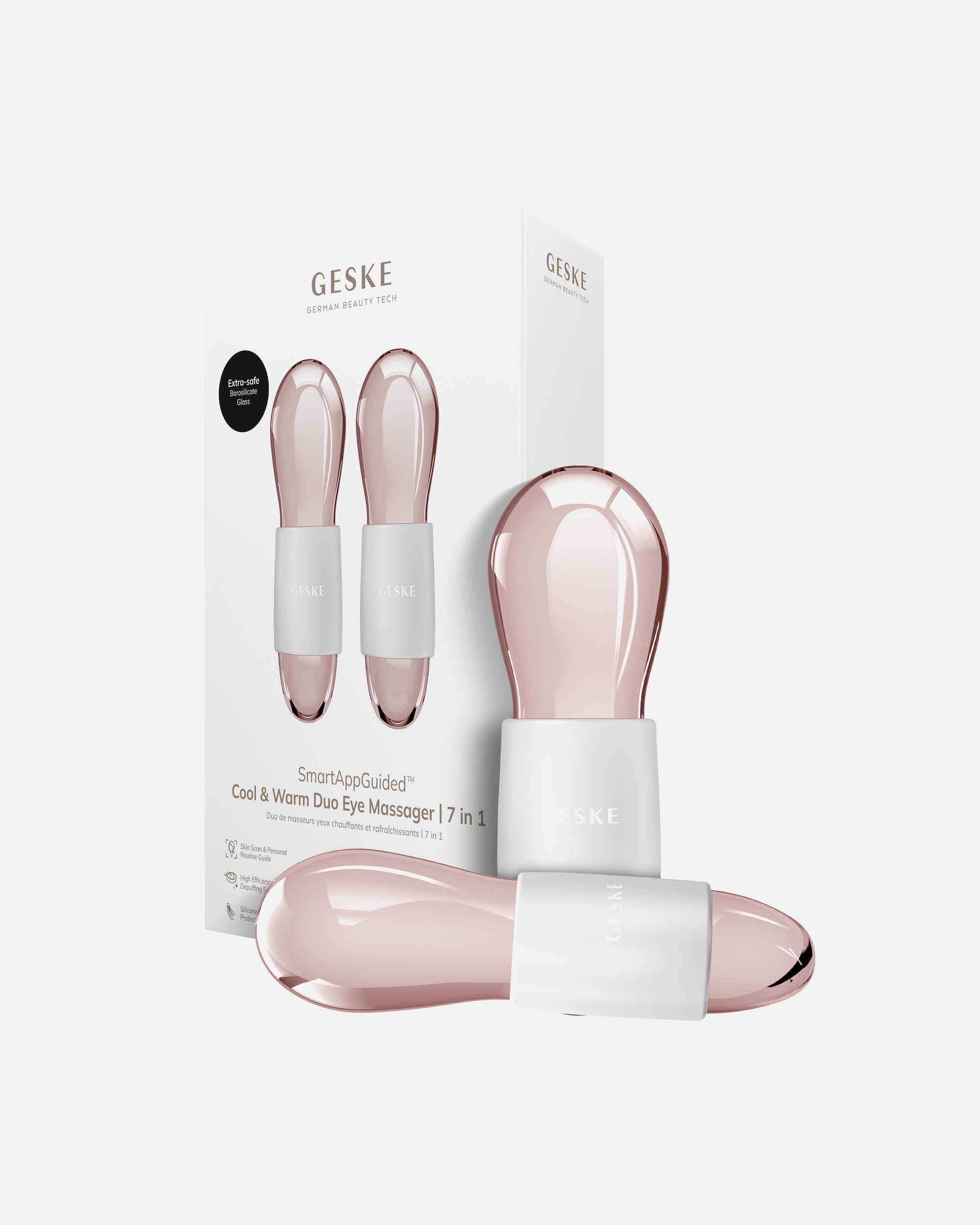 Elektrisches Gesichtsmassagegerät für Unisex GESKE GESKE SmartAppGuided™ Cool & Warm Duo Eye Massager | 7 in 1 Starlight