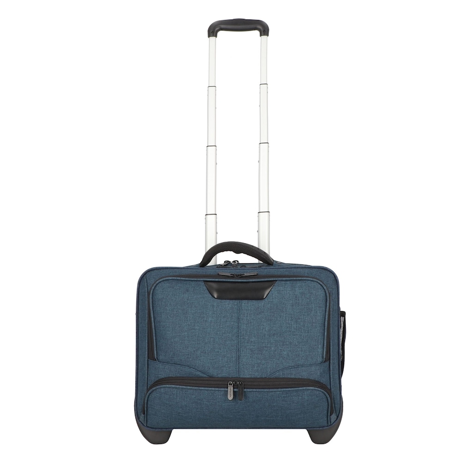 Dermata 2 Rollen Businesstrolley 46 cm Laptopfach petrol Violett Herren