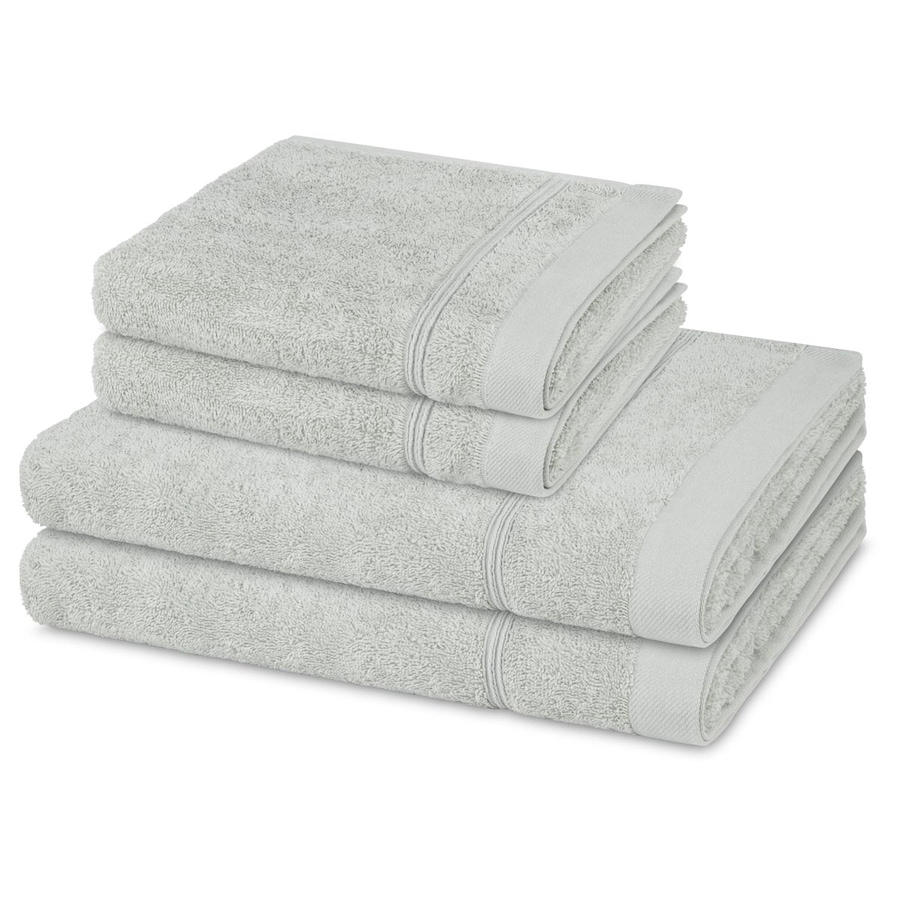 ROSS Handtuch-Set Rubin (4-teilig) Eukalyptus Silber