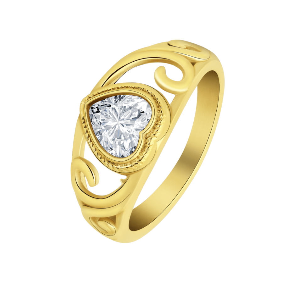 Lucardi Ringe Stahl Weiß - 57mm Herren