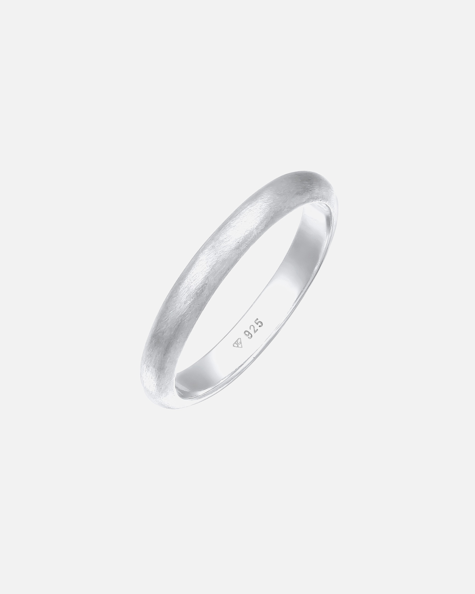 Ring für Weiblich Elli Basic Minimal Matt 925 Sterling Silber 58