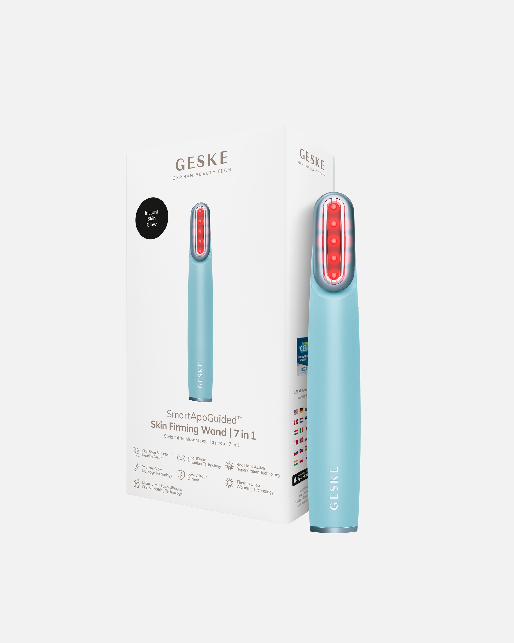 Multifunktionsgerät für Unisex GESKE GESKE Skin Firming Wand | 7 in 1 | Anti-Aging | Mikrostrom Facelift Turquoise