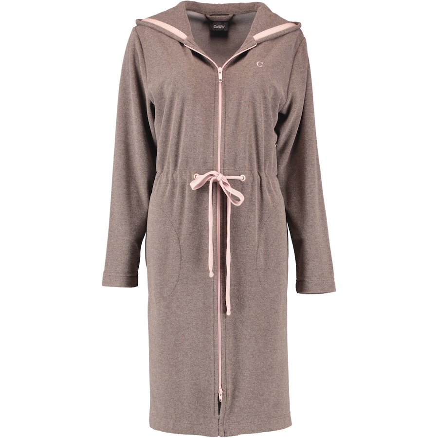 Cawö Bademäntel Damen Kurzmantel mit Kapuze Active 821 mocca-rosé - 32 XS