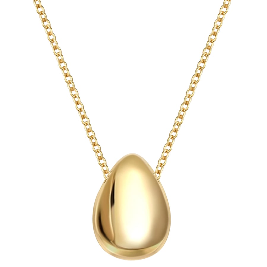 Glanzstücke München Halskette Tropfen aus Sterling Silber in gelbgold 40,0 cm Basiskette + 5,0 Verlängerung Damen