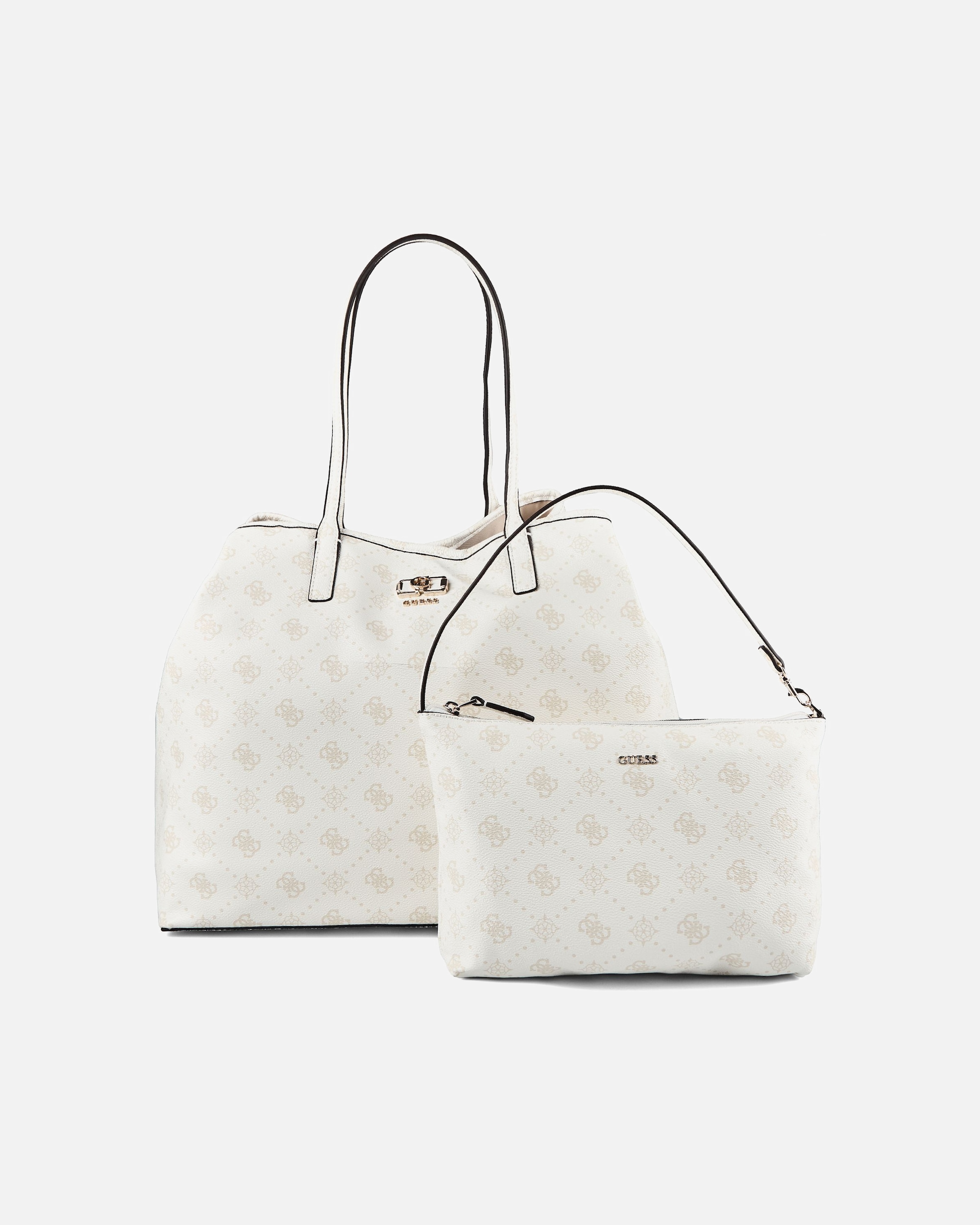 Tasche für Weiblich Guess Emelie Shopper white logo