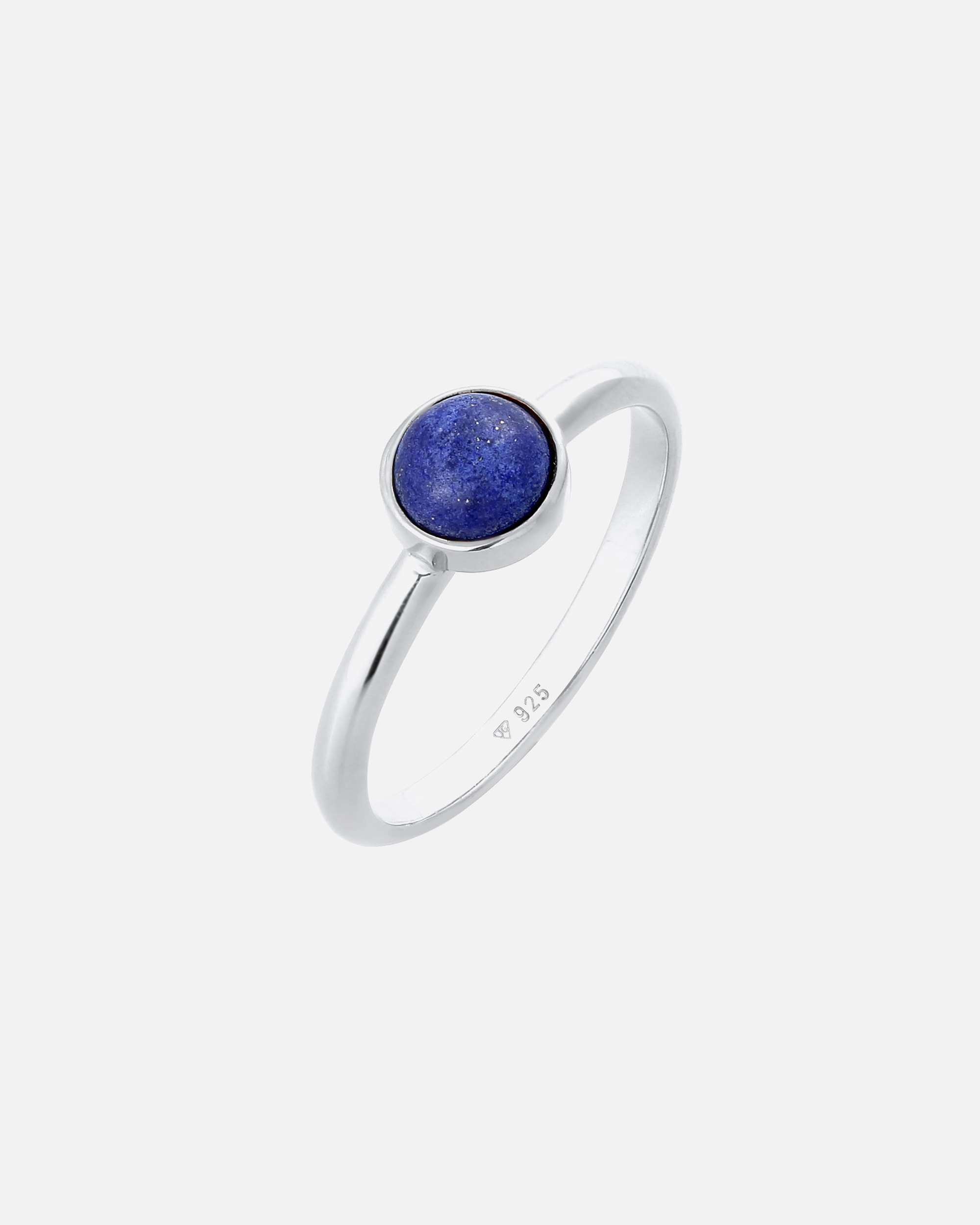 Ring für Weiblich Elli PREMIUM Lapis Lazuli Edelstein Solitär 925 Silber 52