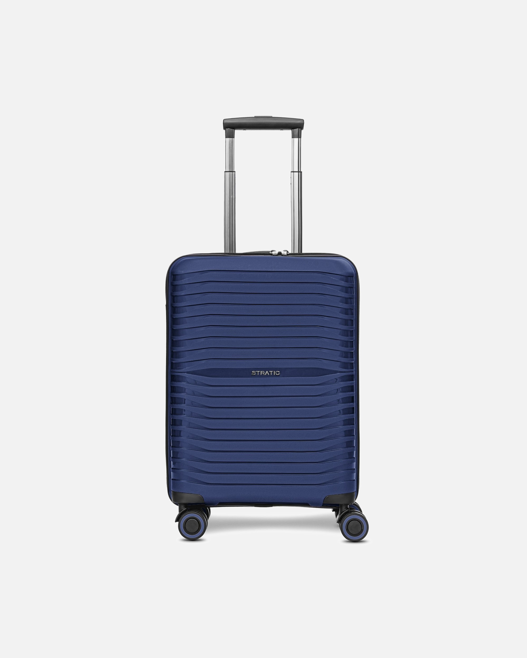 Handgepäckkoffer für Männlich Stratic Shine 4 Rollen Kabinentrolley 55 cm navy blue