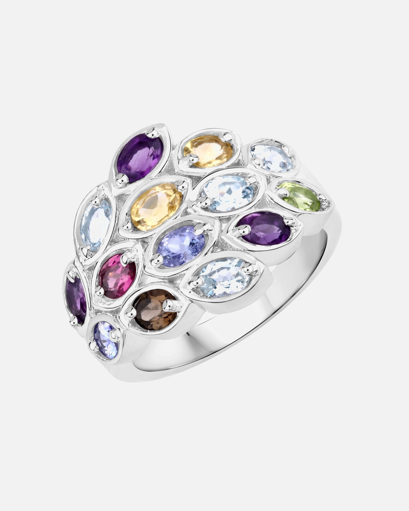 Ring für Weiblich Rafaela Donata Ring Sterling Silber Blautopas in Silber 58