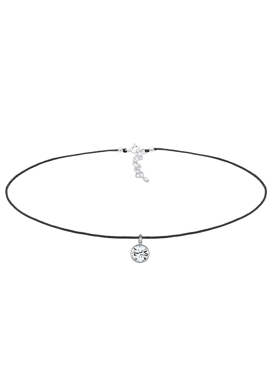 Elli Basic Choker 925 Silber, mit Kristallen von Swarovski silberfarben Damen