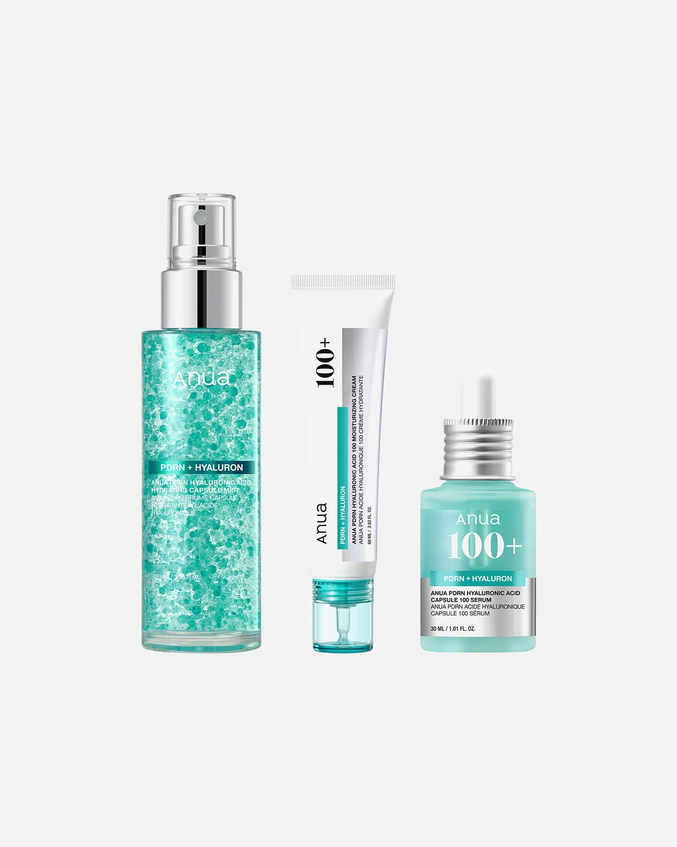 Gesichtspflegeset für Unisex Anua PDRN 3-Step Glowy Skin Set 1 Set