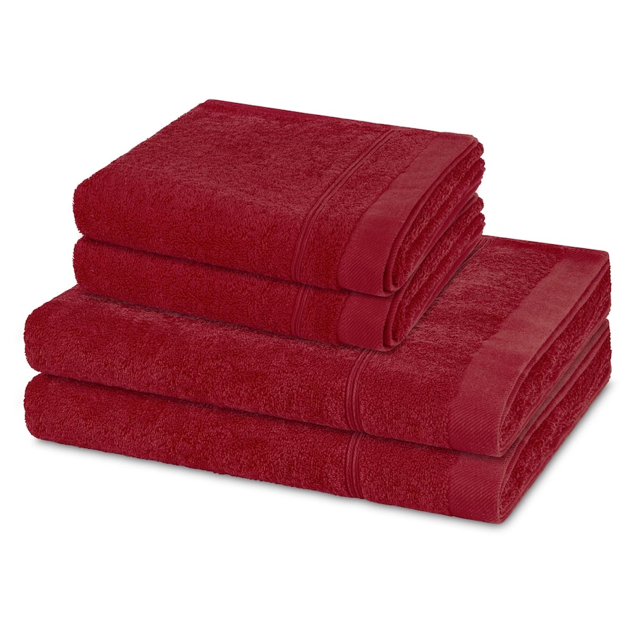 ROSS Handtuch-Set Rubin (4-teilig) Vino Dunkelrot