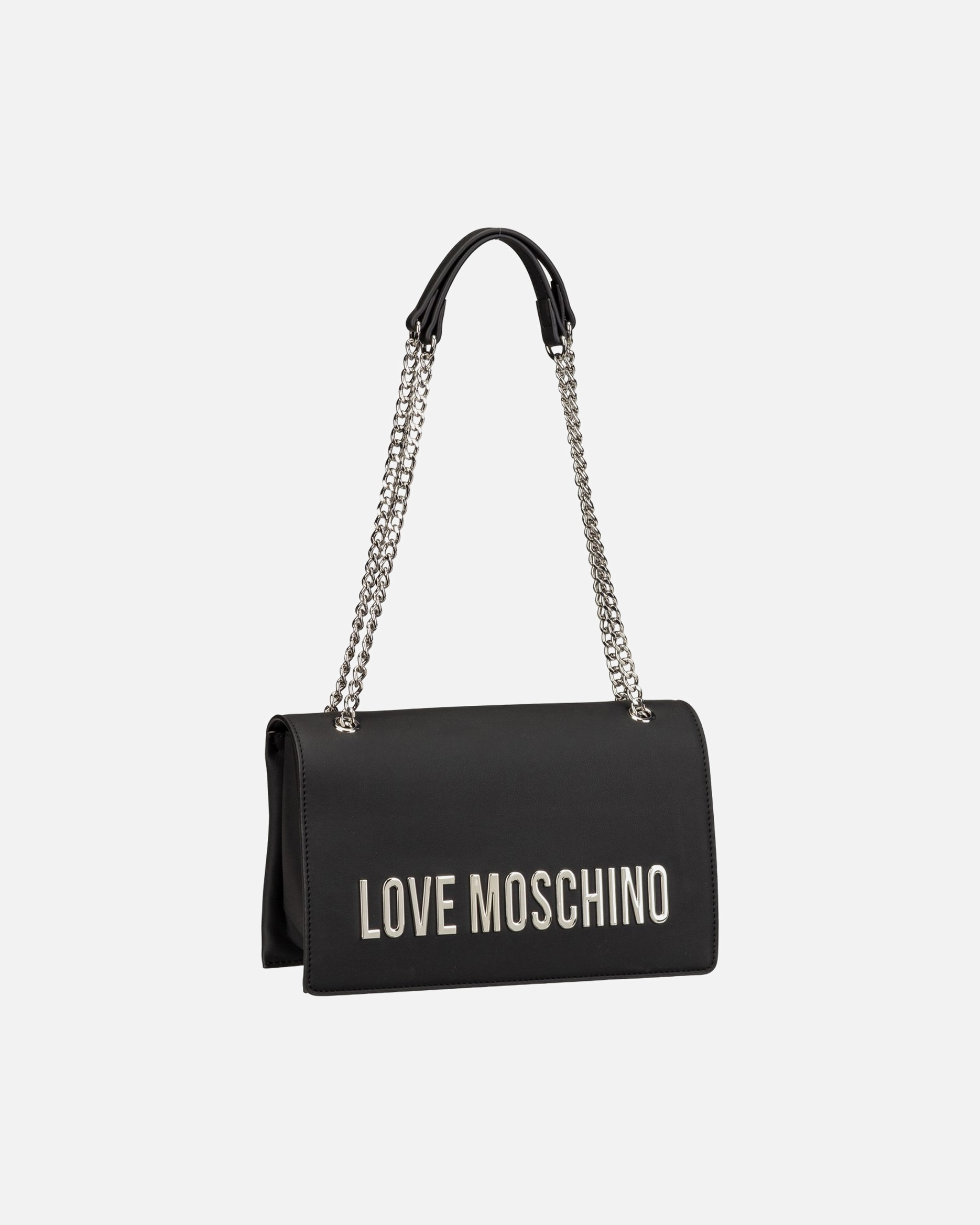 Umhängetasche für Weiblich Love Moschino Handtasche Bold Love Black/Silver