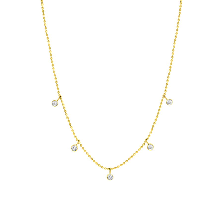 Lucardi Halskette Stahl 47cm Gold Damen