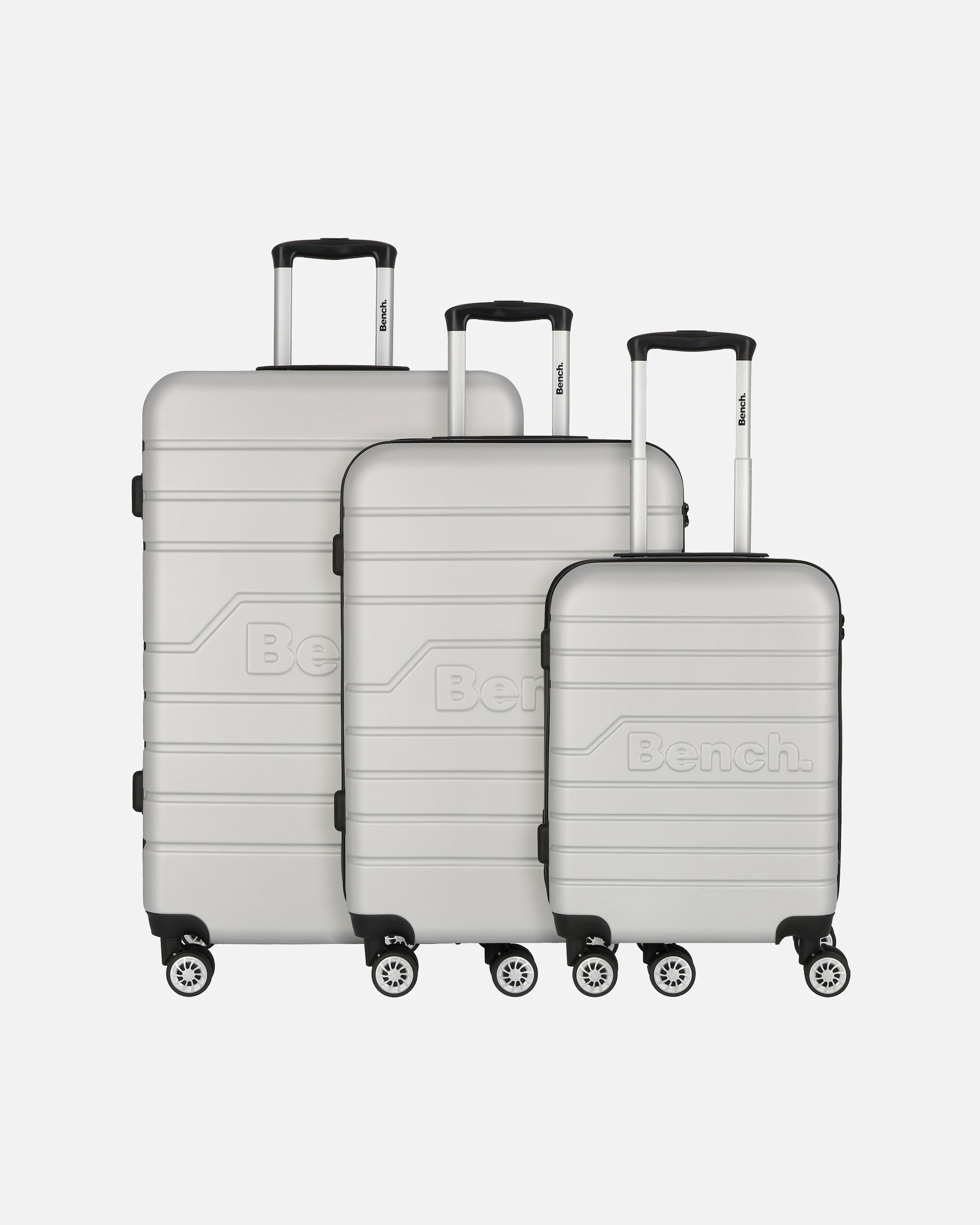 Koffer für Männlich Bench. Seattle 4 Rollen Kofferset 3-teilig silber