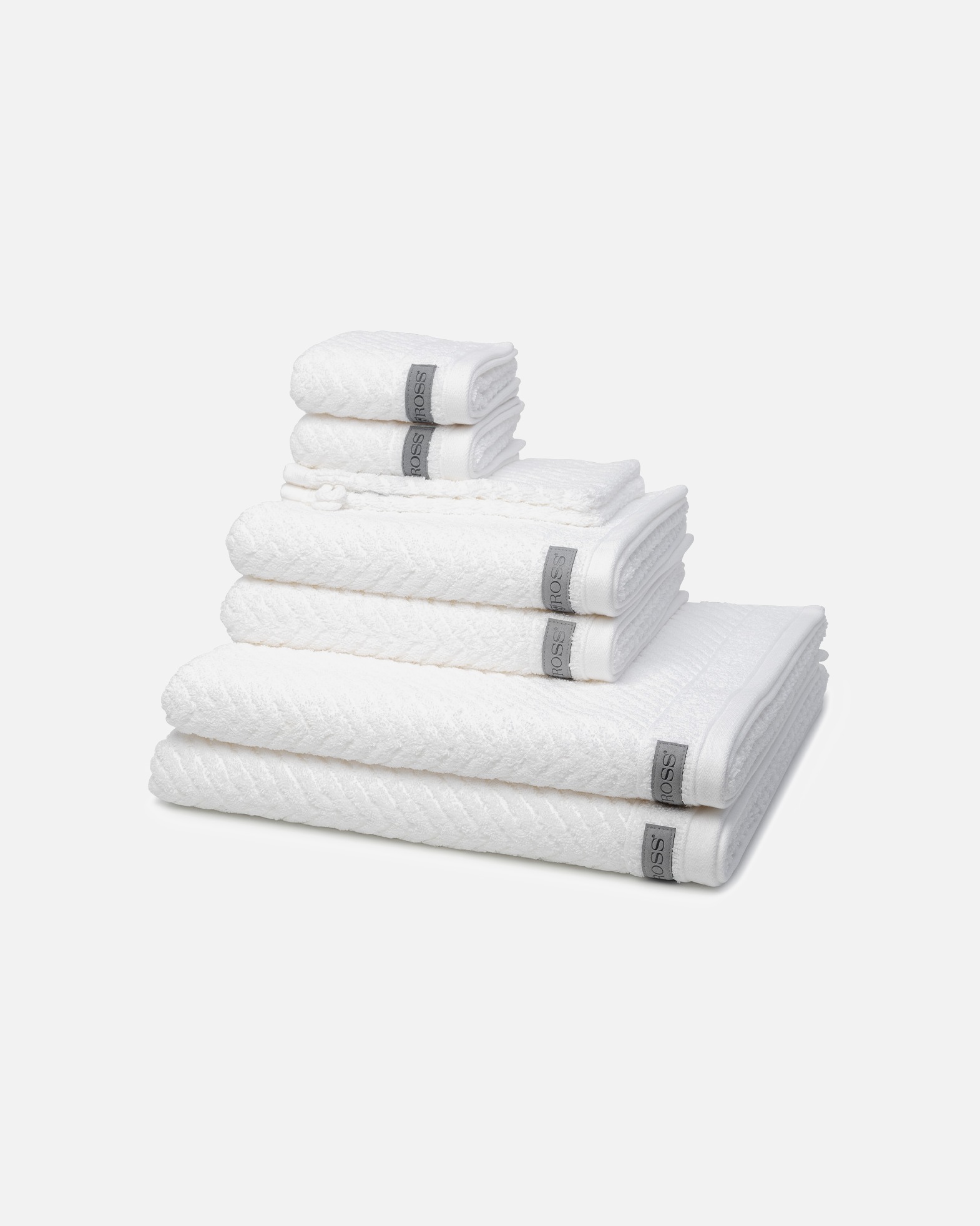 Handtuch für Unisex ROSS Smart 8-teilig Handtuch-Set Weiß