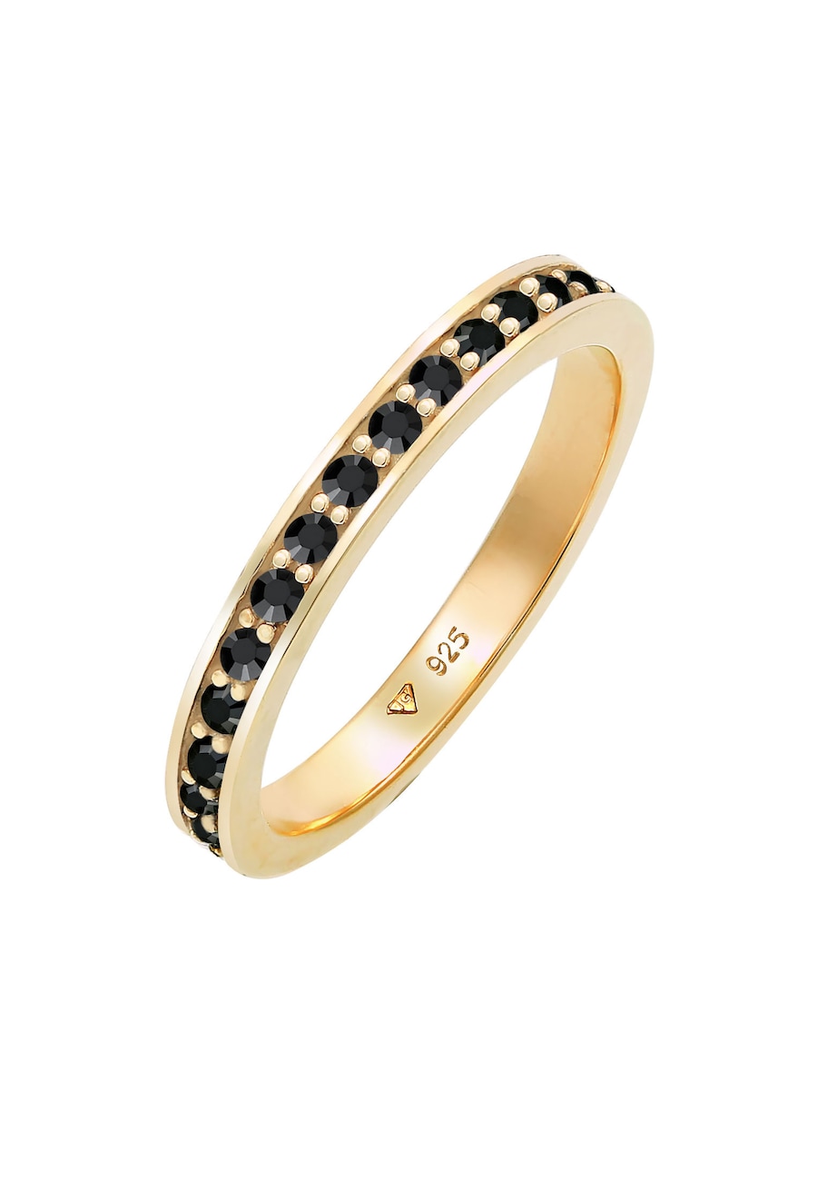 Elli Bandring Memoire Glas Kristalle 925 Silber vergoldet 54 Damen