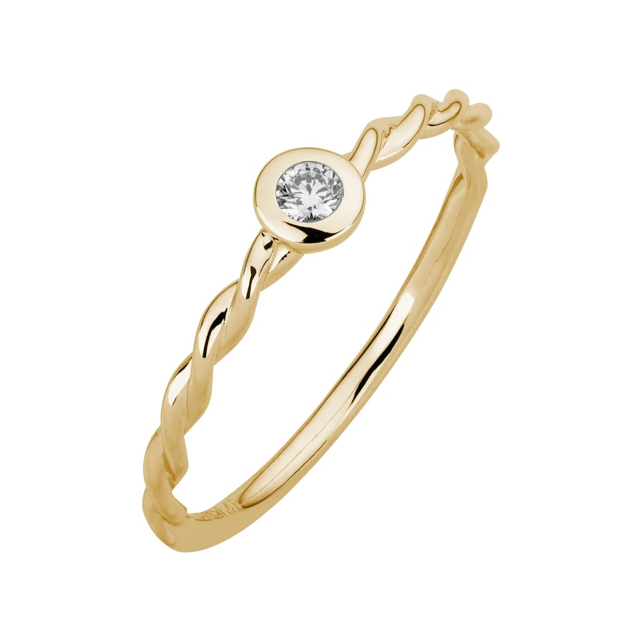 Lyomi Ring 585/- Gold Diamant Lab Grown weiß 0,06ct. 050 (15,9) Damen