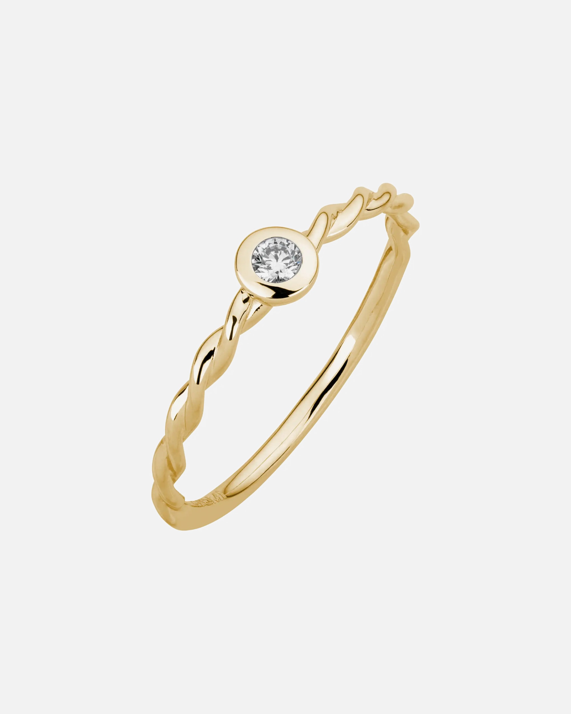 Ring für Weiblich Lyomi Default Brand Line Ring 585/- Gold Diamant Lab Grown weiß 0,06ct. 060 (19,1)